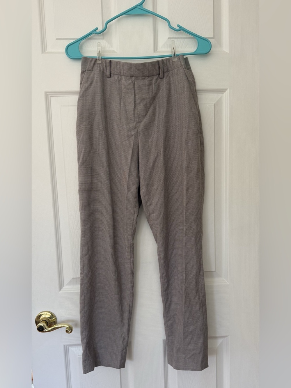 UNIQLO Smart Ankle Pants 2-Way Stretch Check Gray Size S